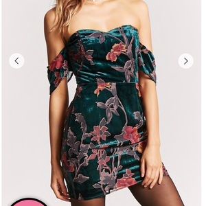 Velvet Off the Shoulder dress